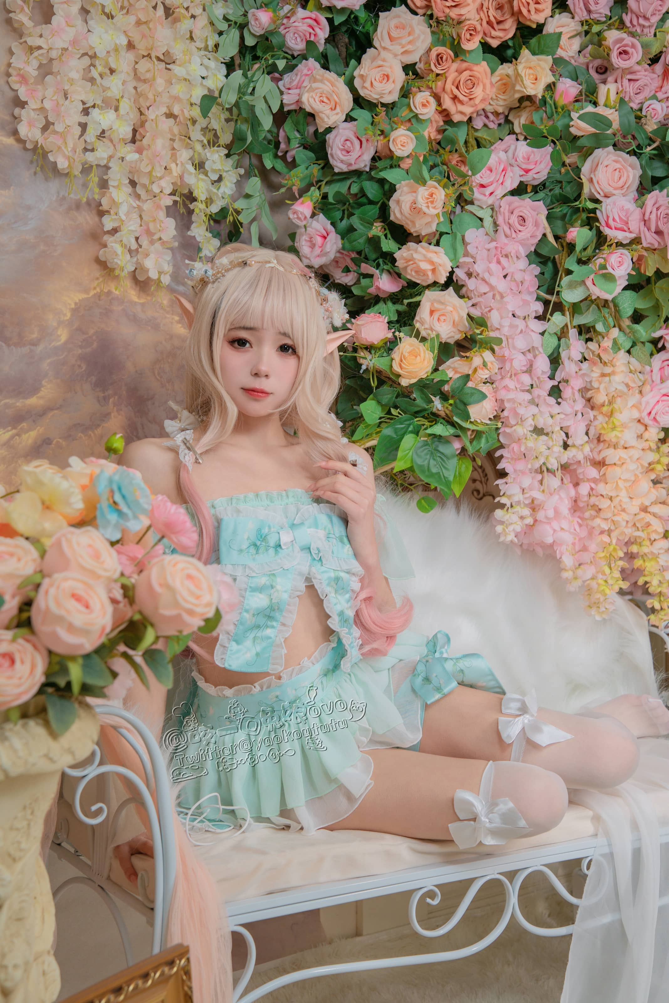 图片[4] - Yiko湿润兔 No.027 – 豌豆公主的秘密花房[40P] - 贰贰COS