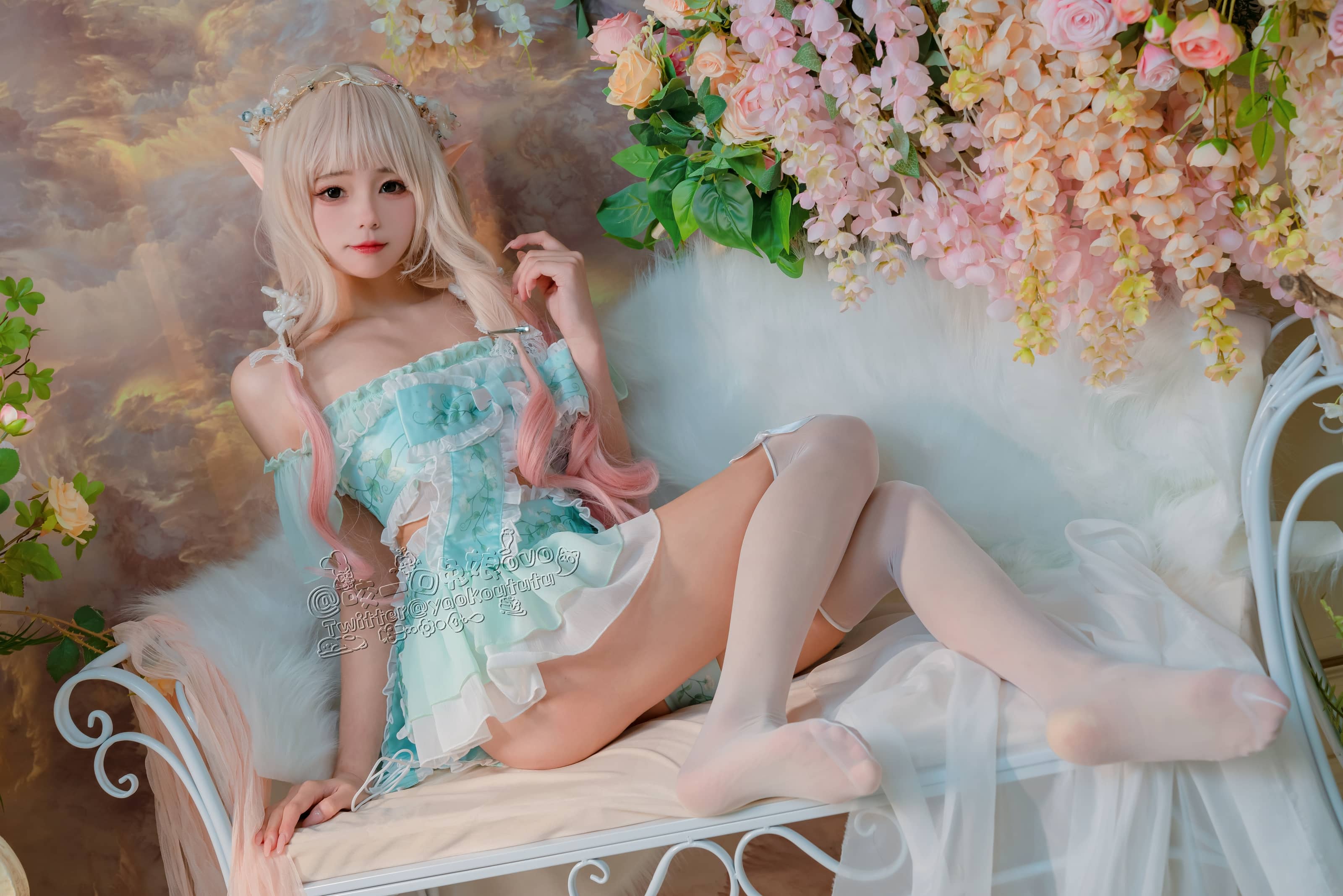 图片[2] - Yiko湿润兔 No.027 – 豌豆公主的秘密花房[40P] - 贰贰COS